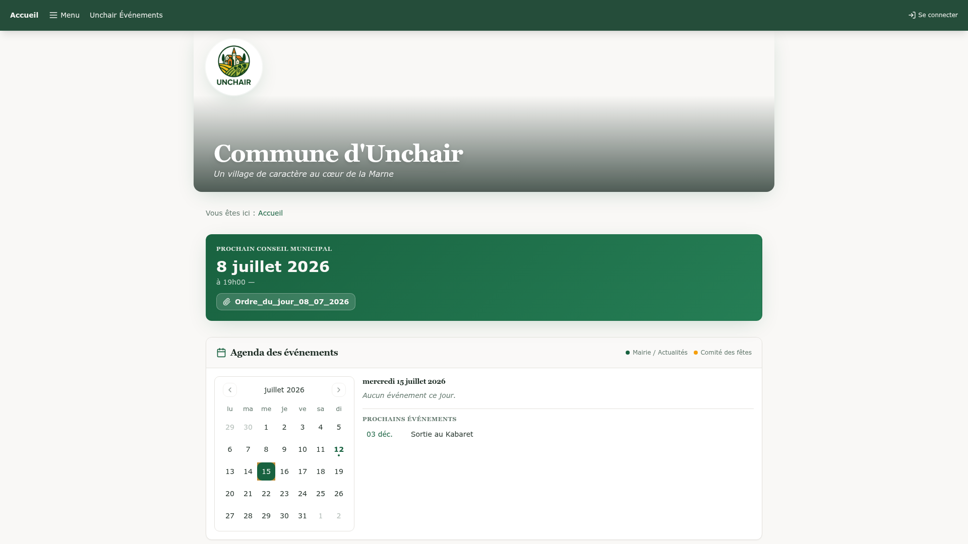 Commune d'Unchair